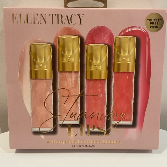 ⭐️New⭐️Ellen Tracy Super Shine & Long lasting Lip Gloss - set of 4 - Picture 2 of 2